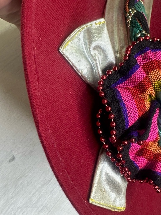 Vintage 90s ARLOP Red Western Hat – Fiesta / Southwestern Statement Piece main image 16